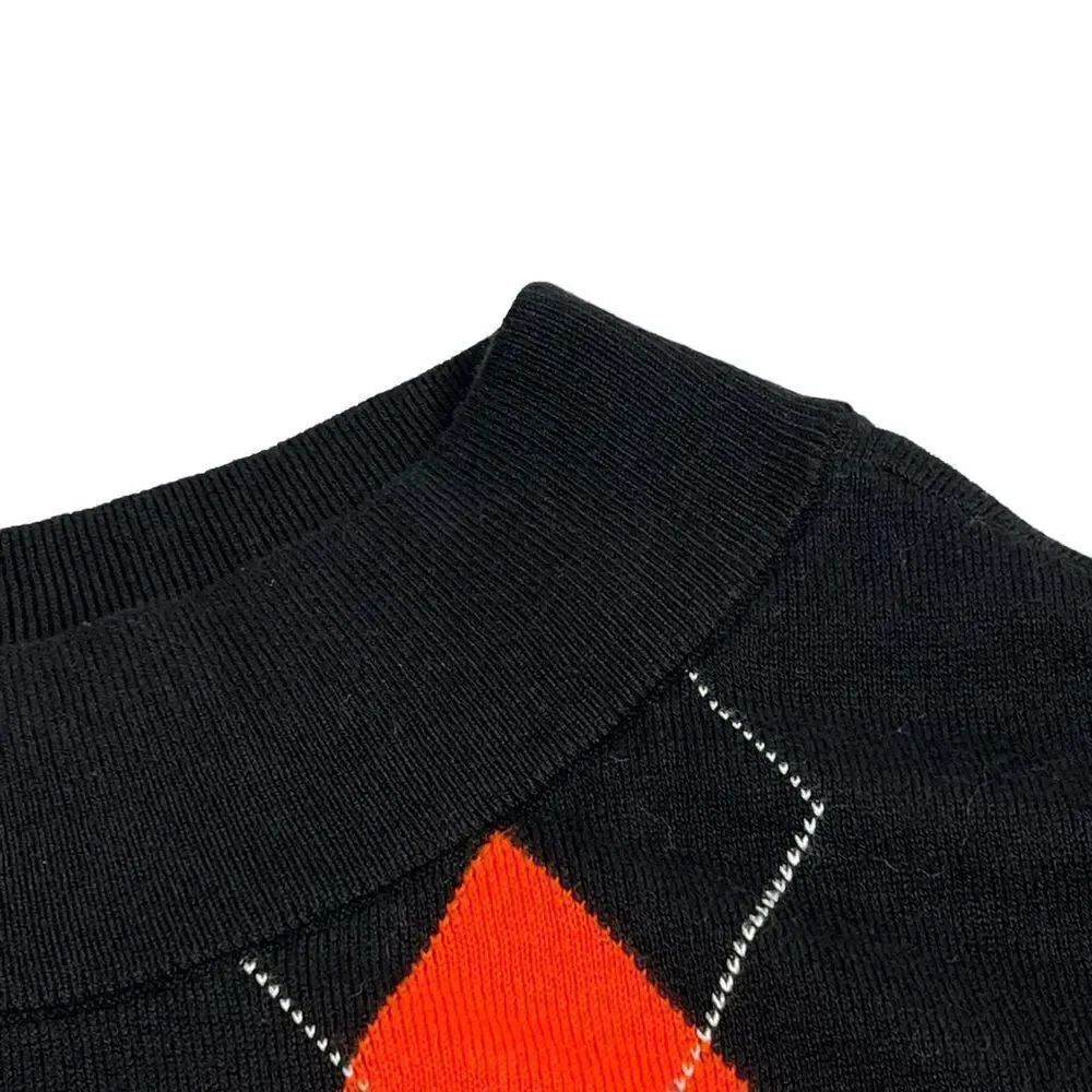 Express black argyle preppy sweater size S - Picture 13 of 15